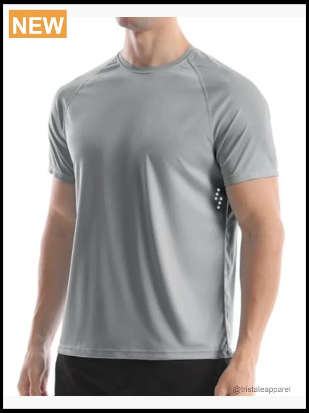 Men's UPF 50+ Sun Protection Short Sleeve Rash Guard Swim Shirt Quick Dry